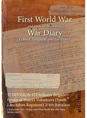 预订 57 DIVISION 172 Infantry Brigade Prince of Wales’s Volunteers (South Lancashire Regiment) 2/4th Battalion: 2 Septe