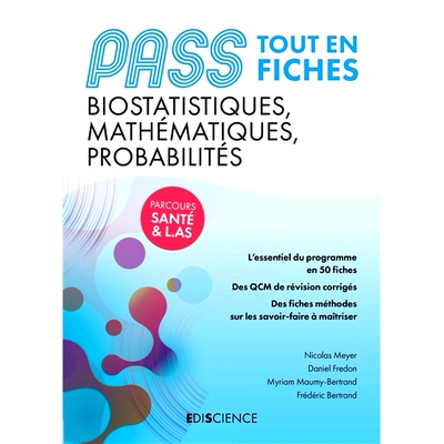 预订 Biostatistiques, mathématiques, probabilités, Pass : tout en QCM : parcours santé & L.AS 生物统计学、数学、概率