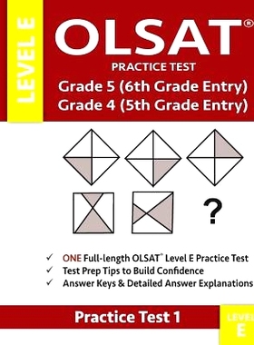 预订 Olsat Practice Test Grade 5 (6th Grade Entry) & Grade 4 (5th Grade Entry)-Level E-Test 1: One Olsat E Practice Test