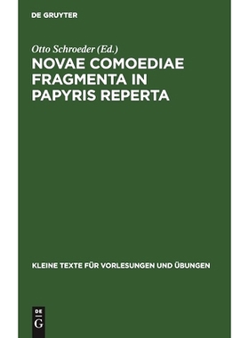 预订 Novae comoediae fragmenta in papyris reperta: Exceptis Menandreis: 9783110996968