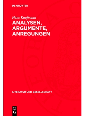 预订 Analysen, Argumente, Anregungen: Aufsätze zur deutschen Literatur: 9783112735824