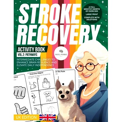预订 Stroke Recovery Activity Book 2 (UK Edition): Progressions: Intermediate Challenges with UK Themes, Advancing Neura