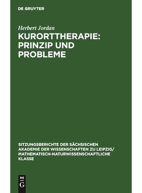 预订 Kurorttherapie: Prinzip und Probleme: 9783112496015