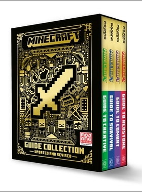 预订 Minecraft: Guide Collection 4-Book Boxed Set (Updated): Survival (Updated), Creative (Updated), Redstone (Updated),