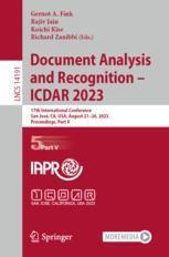 Analysis and Recognition 2023 Document ICDAR 9783031417337 预订