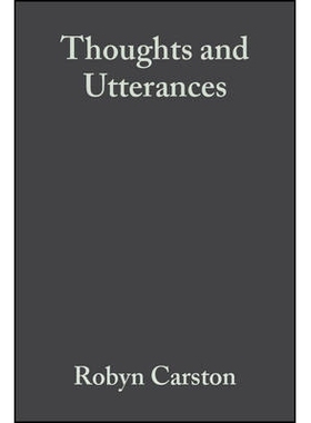 预订 Thoughts and Utterances 思想与话语（精装）: 9780631178910