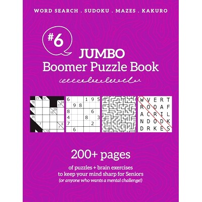 预订 Jumbo Boomer Puzzle Book #6: 200+ pages of puzzles & brain exercises to keep your mind sharp for Seniors