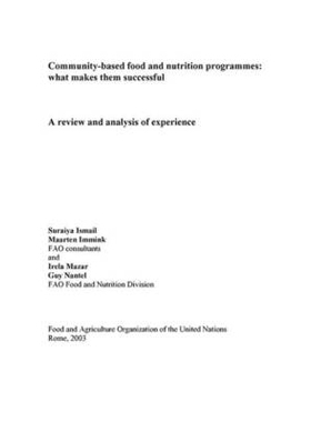 预订 Community-based Food and Nutrition Programmes,What Makes Them Successful,a Review and Analysis of Experience 以社区