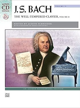 【预订】Bach -- The Well-Tempered Clavier, Vol 2: Comb Bound Book