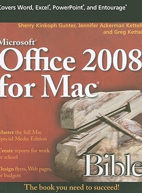 预订 Microsoft Office 2008 For Mac Bible Microsoft Office 2008：Mac 机宝典: 9780470383155