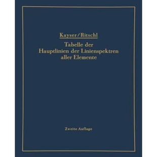 Elemente 9783540042075 der geordnet Wellenlänge nach aller Linienspektren Hauptlinien Tabelle 预订
