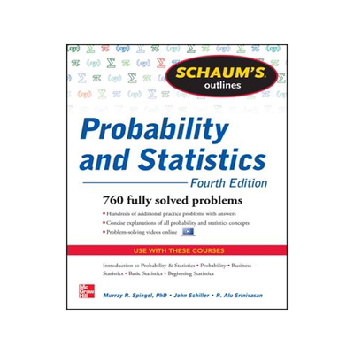 预订 英文原版 概率与统计，第4版 Schaum's Outline of Probability and Statistics, 4th Edition