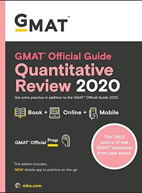 英文原版 2020版GMAT官方指南：数学 定量推理 GMAT Official Guide 2020 Quantitative Review: Book + Online Question Bank