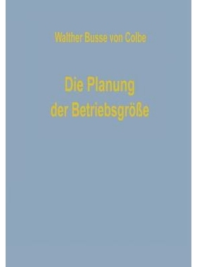 预订 Die Planung der Betriebsgröße: 9783663147039