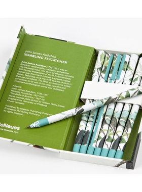 预订 Warbling Flycatcher, James Audubon 8-Pen Set 鸣叫霸鹟，詹姆斯·奥杜邦 8 支笔套装: 9781623259259