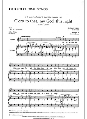 预订 Glory to Thee my God this night 夜赞美神的荣耀: 9780193855830