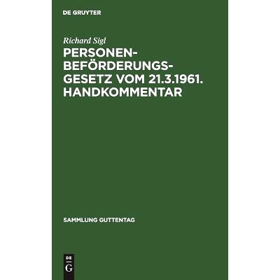 预订 Personenbeförderungsgesetz vom 21.3.1961. Handkommentar: Nachtrag: 9783111031002
