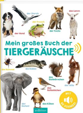 动物 发声书 儿童小语种启蒙 单词认知 德文原版 德国原装进口 Mein großes Buch der Tiergeräusche