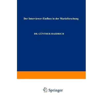 预订 Der Interviewer-Einfluß in der Marktforschung: 9783663127024