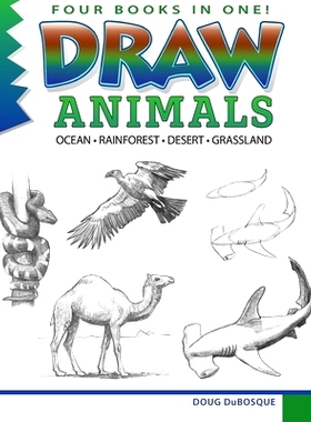 预订 Draw Animals: Ocean - Rainforest - Desert - Grassland: 9781943158003