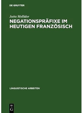 预订 Negationspräfixe im heutigen Französisch: 9783484303898