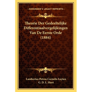 预订 Theorie Der Gedeeltelijke Differentiaalvergelijkingen Van De Eerste Orde (1884): 9781167491238