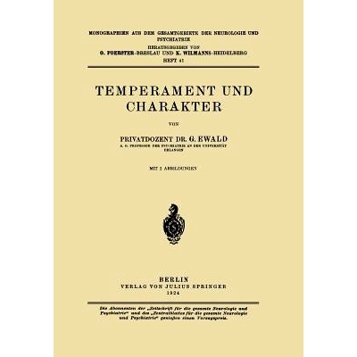 预订 Temperament und Charakter: 9783642986956