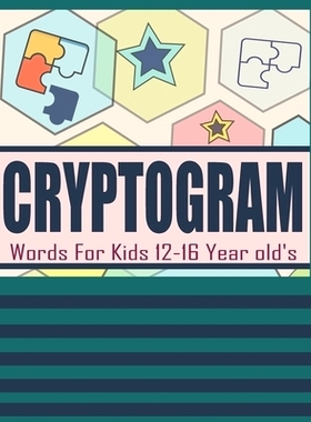 预订 Cryptogram Words For Kids 12-16 Year old’s: Large Print Interesting Cryptoquips Book: 9798321513859