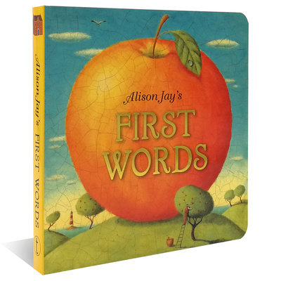 英文原版 让想象飞系列 字的故事 学单词 Alison Jay's First Words 碎蛋壳画家 纸板书