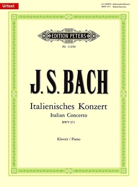 预订 Italian Concerto Bwv 971 for Piano: Urtext: 9790014110499