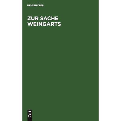 预订 Zur Sache Weingarts: Verhandlungen der am 15. Dezember 1899 im Architektenhause in Berlin abgehaltenen Versammlung