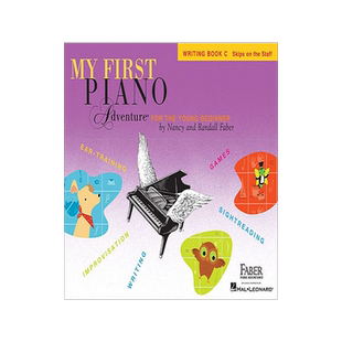 英文原版 菲伯尔我的钢琴第一课:C级创作训练(五线谱进阶)My First Piano Adventure: Writing Book C,Skips on the Staff