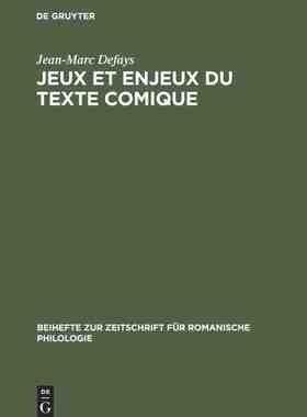 【预订】Jeux et enjeux du texte comique 9783484522435