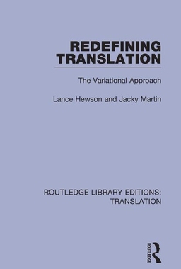 【预订】Redefining Translation: The Variational Approach