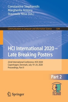 【预订】HCI International 2020 – Late Breaking Posters