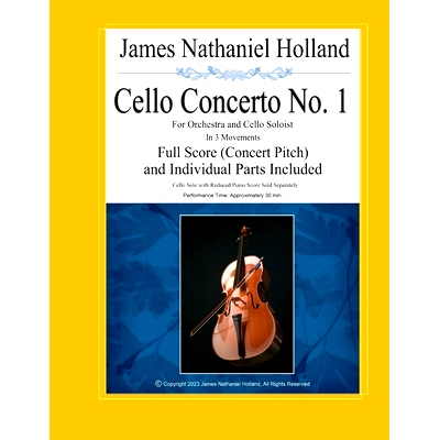 预订 Cello Concerto No. 1: for Orchestra and Cello Soloist, Full Score (Concert Pitch) and Inidividual Parts Included: 9