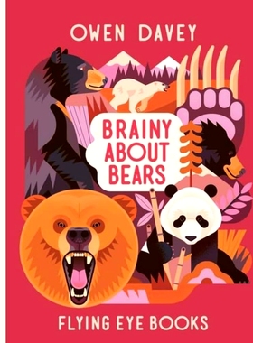 现货 英文原版 Owen Davey 动物科普绘本系列：熊 精装 Brainy About Bears (About Animals)