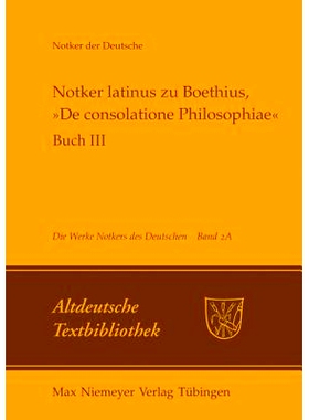 预订 Notker latinus zu Boethius, »De consolatione Philosophiae«: Buch III: Kommentar: 9783484212213
