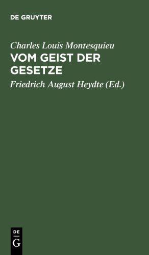【预订】Vom Geist der Gesetze 9783111168777