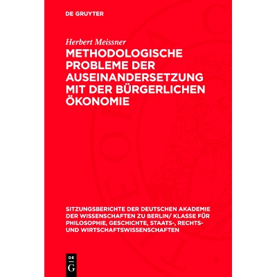 预订 Methodologische Probleme Der Auseinandersetzung Mit Der Bürgerlichen Ökonomie: 9783112775561
