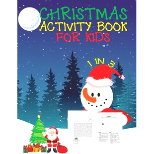 Coloring Fun Activity Word 预订 Kid Mazes Kids Book Learning For Dot Workbook Game Christmas