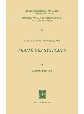 预订 A Critical Study of Condillac’s: Traité des Systèmes: 9789024721207