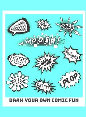 预订 Draw Your Own Comic Fun: Create Your Own Comic Book Strip, Variety of 4 different Templates For Comic Book Creation