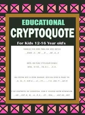 预订 Educational Cryptoquote For Kids 12-16 Year old’s: Amazing Cryptoquote Large Print Games Book: 9798321738115