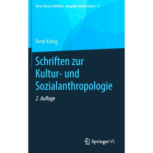 Schriften Sozialanthropologie zur und 9783658282608 Kultur 预订