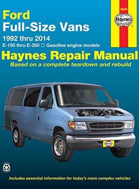 [预订]Ford full-size E-150-E-350 petrol vans (1992-2014) Haynes Repair Manual (USA) 9781620921715