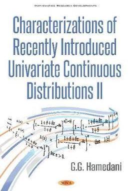 [预订]Characterizations of Recently Introduced Univariate Continuous Distributions II 9781536150957