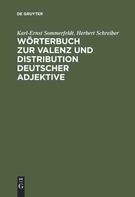 【预订】Wörterbuch zur Valenz und Distribution deutscher Adjektive 9783484104570