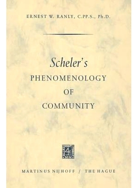 预订 Scheler’s Phenomenology of Community: 9789401503105