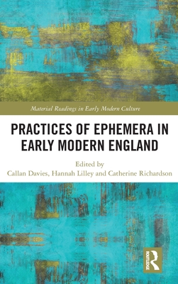 [预订]Practices of Ephemera in Early Modern England